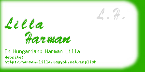 lilla harman business card